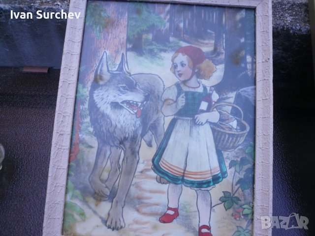 КАРТИНА 4ЕРВЕНАТА ШАП4ИЦА ОРИГИНАЛ ОТ СОЦА 30;40, снимка 5 - Картини - 38541248