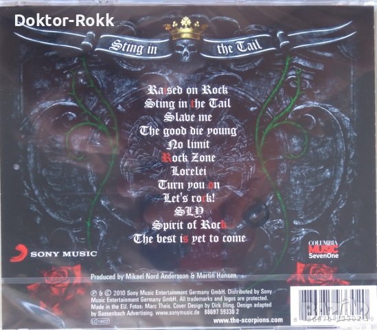 Scorpions – Sting In The Tail (2010, CD), снимка 2 - CD дискове - 43186909