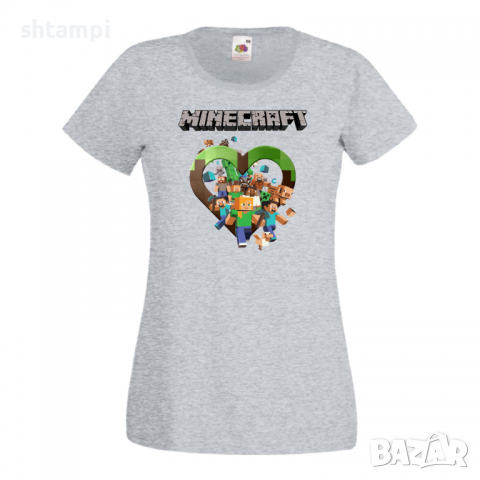 Дамска тениска Minecraft 5 Minecraft,Игра,Забавление,подарък,Изненада,Рожден Ден., снимка 7 - Тениски - 36520829