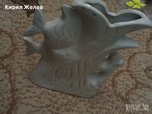 Ваза с риби порцелан 51708, снимка 8 - Вази - 52044448