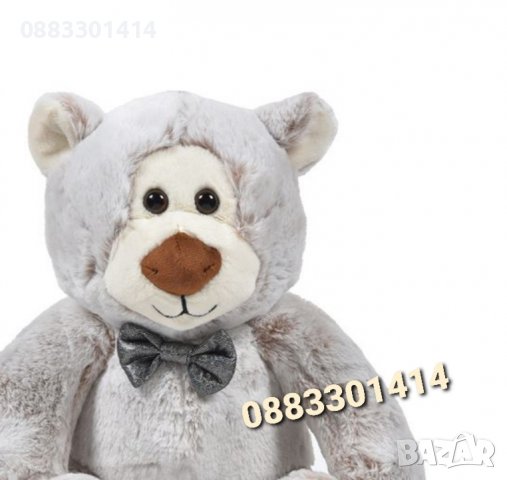 Сиво плюшено мече , снимка 2 - Плюшени играчки - 39613066