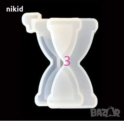 2 части пясъчен часовник силиконов молд форма декорация торта фондан шоколад смола глина