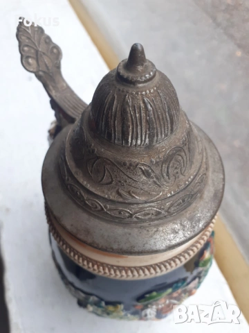 Стара немска халба за бира порцелан, снимка 7 - Антикварни и старинни предмети - 53431695