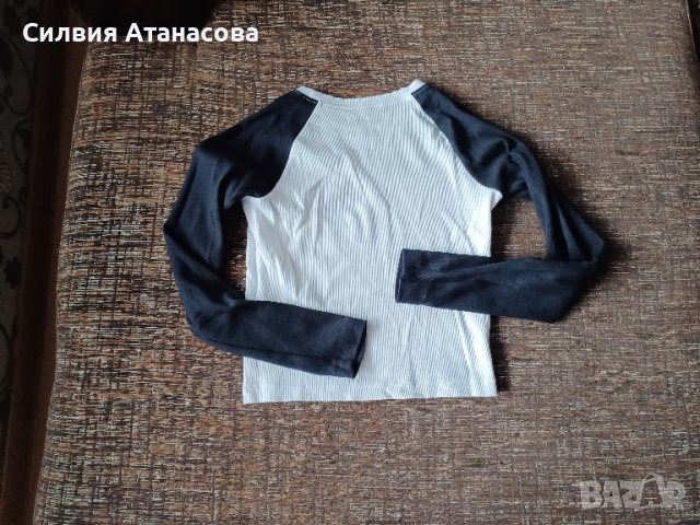 Блуза рипс къса нова, снимка 4 - Блузи с дълъг ръкав и пуловери - 44841650