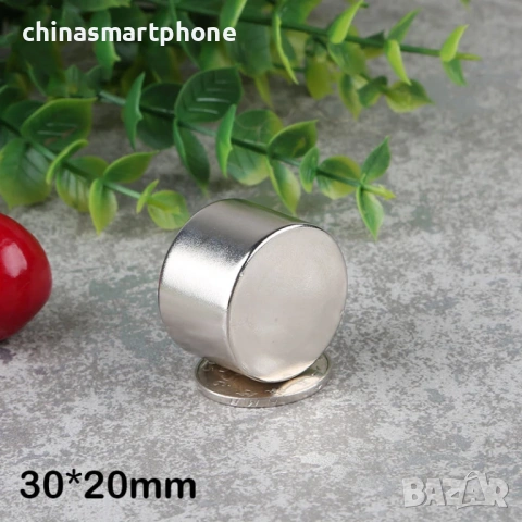 Неодимов магнит 30x20mm N54 супер мощен 4100 – 4700 Gs 27гр  | moqtmagazin.com, снимка 5 - Други инструменти - 53284875