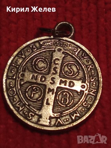 СТАР ДВУСТРАНЕН РИМОКАТОЛИЧЕСКИ РЯДЪК МЕДАЛЬОН СРЕБРО или ПОСРЕБРЕН ИКОНКА 25277, снимка 2 - Антикварни и старинни предмети - 34741283