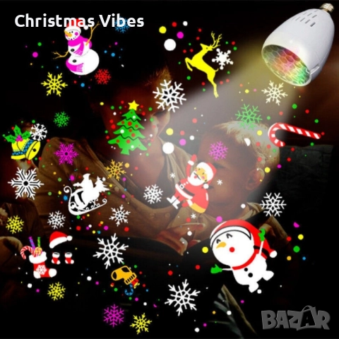 Коледна LED прожекционна лампа XL-725 Коледни Мотиви/1 режим на светене/ мощност: 4W, снимка 6 - Прожектори - 52081402