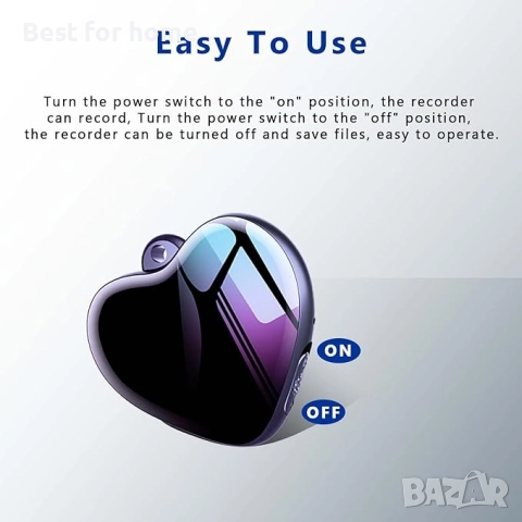 Мини, цифров гласово активиран рекордер  колие/ ключодържател, снимка 6 - Други - 51837047