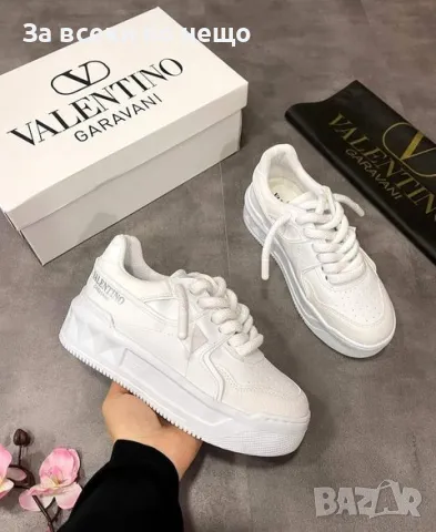 Мъжки бели маратонки Valentino, снимка 3 - Маратонки - 48050494