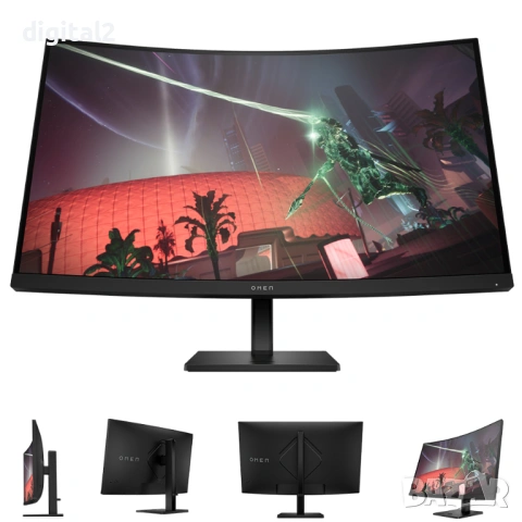 Mонитор, HP, OMEN 32c, 31.5", QHD, 165Hz, черен, регулируем, 2560x1440, снимка 6 - Монитори - 53526864