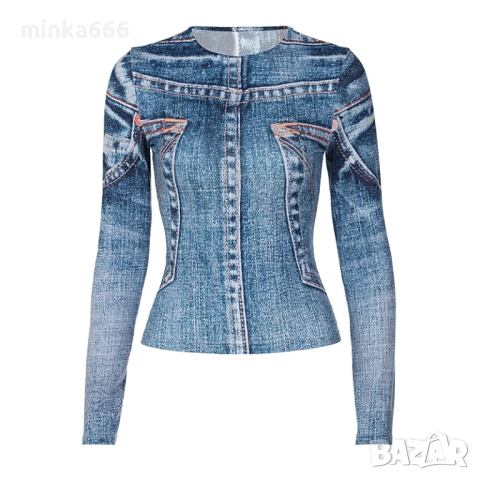 Еластична дамска блуза., снимка 3 - Блузи с дълъг ръкав и пуловери - 52206674