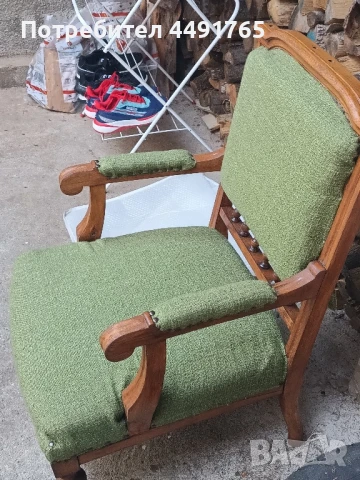 антикварно кресло-реставрирано, снимка 5 - Антикварни и старинни предмети - 50660786