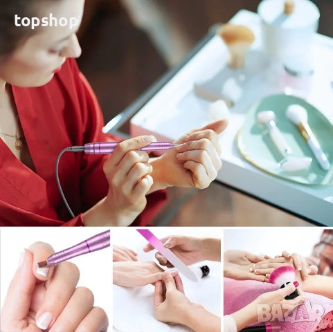 Нова електрическа пила за нокти, бормашина за акрилни нокти, гел, професионална електрическа ..., снимка 7 - Други инструменти - 52710373