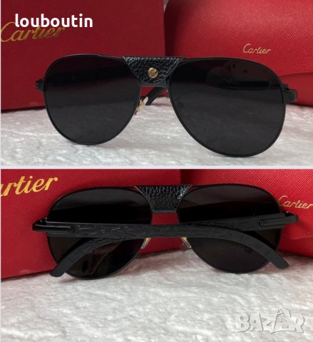 Cartier 2022 мъжки слънчеви очила с кожа в Слънчеви и диоптрични очила в  гр. Пловдив - ID37339147 — Bazar.bg