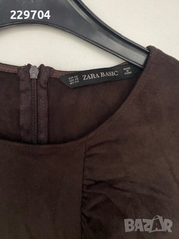 Дамска велурена рокля ZARA, снимка 2 - Рокли - 43473446