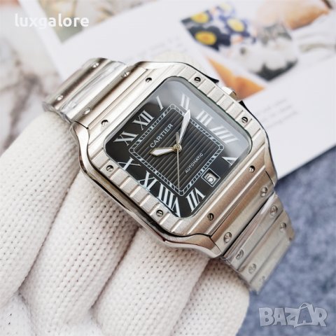 Мъжки часовник Cartier Santos de Cartier с автоматичен механизъм, снимка 4 - Мъжки - 40177942