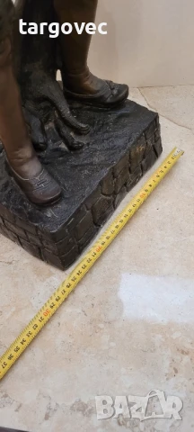 малкия ловец голяма бронзова фигура статуя статуетка, снимка 6 - Статуетки - 50963807