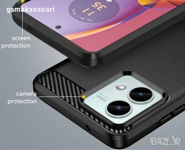 Motorola G84- Удароустойчив Кейс Гръб CARBON, снимка 5 - Калъфи, кейсове - 43051794