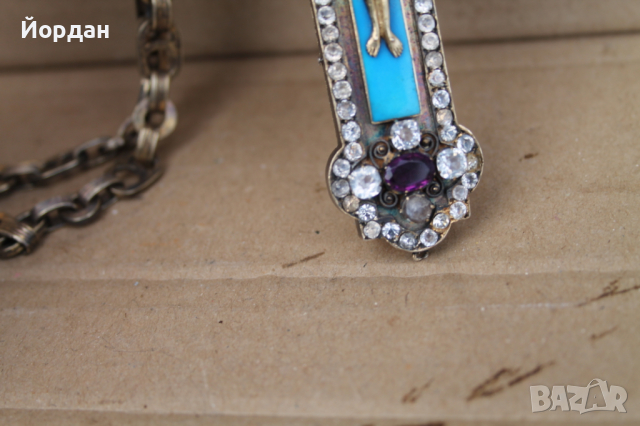 Сребърен епископски кръст с позлата, снимка 7 - Други ценни предмети - 44843604