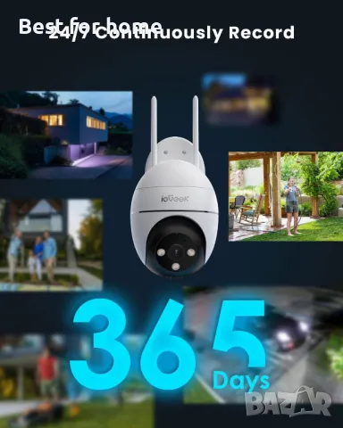 Висококачествена въртяща се камера ZS-GQ2 от IeGeek, снимка 3 - IP камери - 47729242