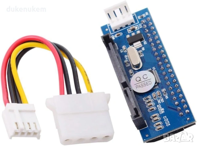 IDE/PATA 40-пинов към SATA адаптер за 3.5" твърди дискове и SSD, снимка 3 - Кабели и адаптери - 53130940