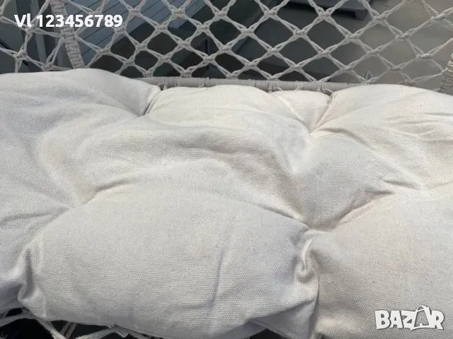 Висяща въжена люлка-хамак, Бежова/черна/+ подарък възглавница, снимка 11 - Къмпинг мебели - 51540726