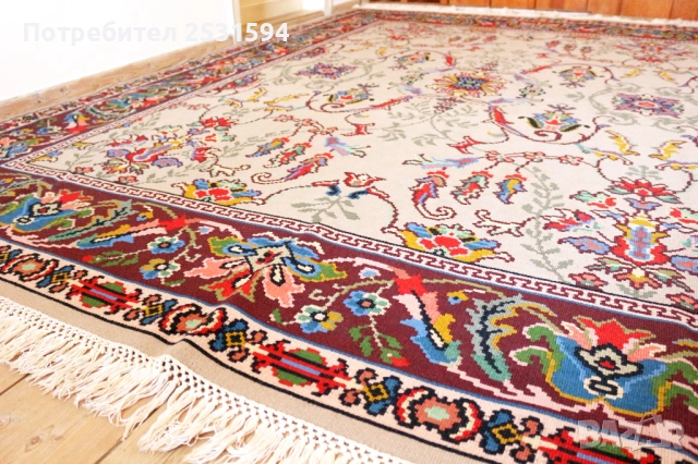 Котленски / Чипровски ръчно тъкан вълнен килим в перфектно състояние, снимка 8 - Антикварни и старинни предмети - 51932689