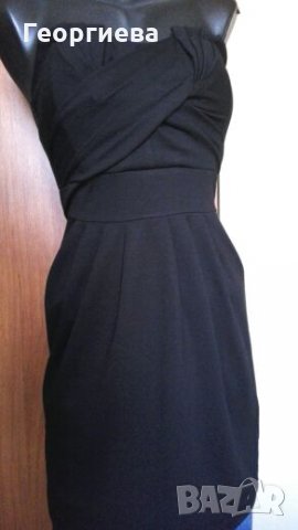Къса плътна черна рокля H&M ПРОМОЦИЯ👗🍀XS,S (34-36)👗🍀 арт.097, снимка 3 - Рокли - 27556109