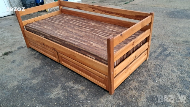 Легло с чекмеджета масив, снимка 3 - Спални и легла - 53234060