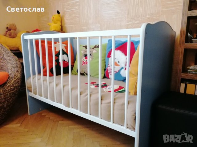 Бебешко детско легло, с матрак, снимка 2 - Бебешки легла и матраци - 43640038