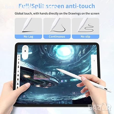 Нов Перфектен Стилус за iPad 2018-2023 - Магнитна Функция, Прецизен Накрайник, снимка 3 - Друга електроника - 43512058