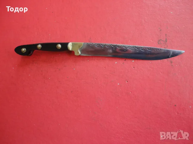 Ергенски нож каракулак рог гравюри , снимка 8 - Ножове - 48351936