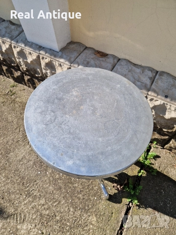 Чудесна антикварна алуминиева градинска масичка , снимка 6 - Градински мебели, декорация  - 52804024