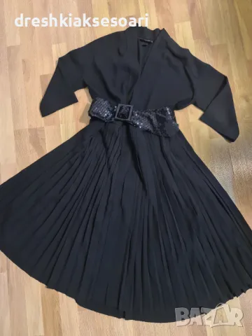 Черно манто,палто,рокля плисирана