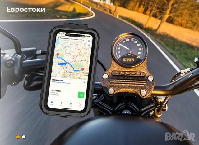 Faneam Bike Водоустойчив регулируем държач за смартфон за мотоциклети, скутери Anti-Shake 360° , снимка 2 - Аксесоари и консумативи - 47841211