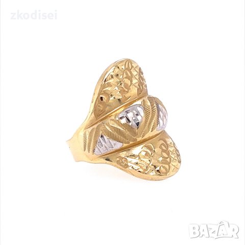 Златен дамски пръстен 2,58гр. размер:59 14кр. проба:585 модел:21619-5, снимка 3 - Пръстени - 43945013