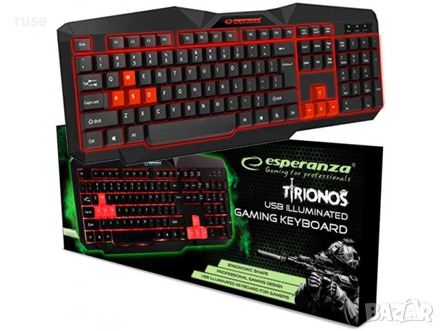 НОВА! USB Gaming клавиатура Esperanza EGK201R Tirionos