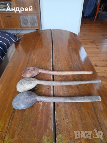 Старинна Дървена лъжица,лъжици #2, снимка 5 - Други ценни предмети - 52171619