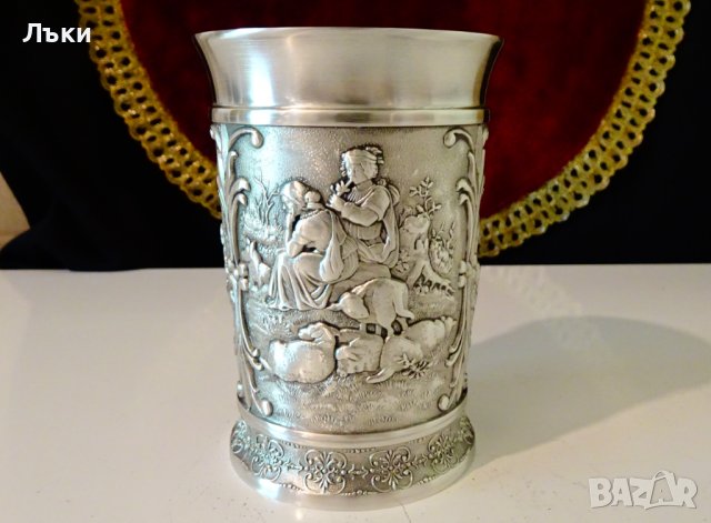 Калаена чаша 300 мл.,халба,уникални селски картини. , снимка 5 - Антикварни и старинни предмети - 37417805