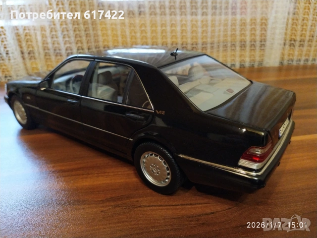 1:18 Метален модел на Mercedes Benz S 600 /1997/ W140 , Norev, снимка 8 - Колекции - 53023062