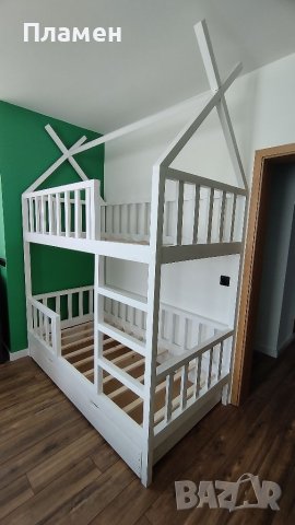 Двуетажно детско легло тип къщичка, снимка 2 - Други стоки за дома - 40436960