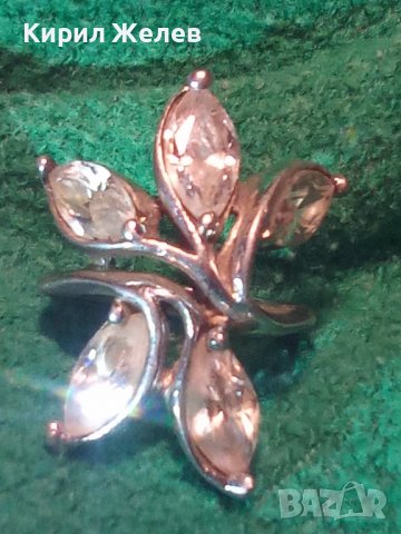 СКЪПОЦЕНЕН СРЕБЪРЕН ПРЪСТЕН ЦВЕТЕ СРЕБРО 925 с ЦИРКОНИ АНГЛИЯ ЮВЕЛИРНА ИЗРАБОТКА АРТ ДЕКО СТИЛ 26889, снимка 2 - Пръстени - 34896143