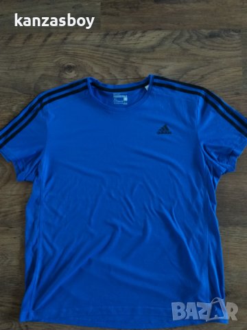  adidas blue Essential 3 Stripe - страхотна мъжка тениска, снимка 5 - Тениски - 37452857