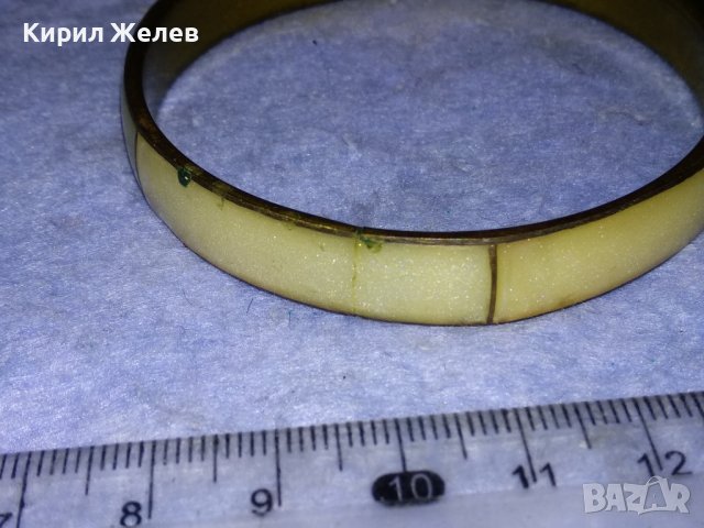 СТАРА БРОНЗОВА ТРАДИЦИОННА РЕТРО ГРИВНА с ШЛИФОВАН ПЕРЛЕН ЯСПИС РЪЧНА БИЖУТЕРСКА РАБОТА 37973, снимка 13 - Антикварни и старинни предмети - 40856347