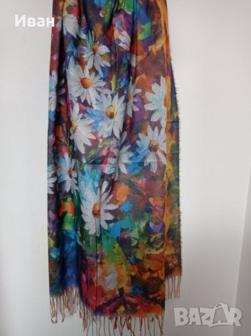 Двулицеви дамски шалове - различни разцветки, снимка 4 - Шалове - 43450206