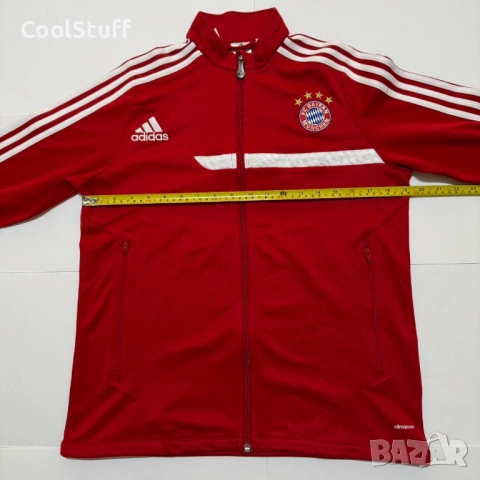 Adidas Bayern Munchen Mia San Mia Байерн Мюнхен Футболно Спортно Горнище Размер 13-14 Години, снимка 3 - Детски якета и елеци - 52423217