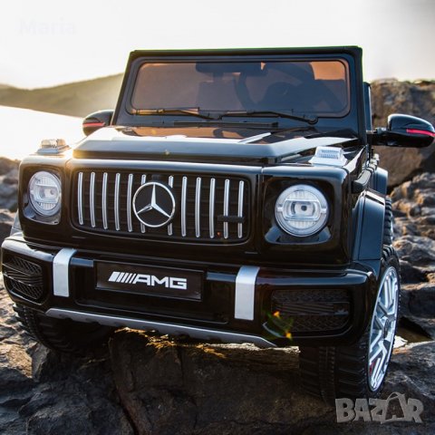 Акумулаторен джип Mercedes Benz G63 12V с меки гуми, снимка 3 - Детски велосипеди, триколки и коли - 14726743