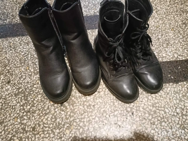 два чифта боти ест кожа и не, снимка 2 - Дамски боти - 52552870