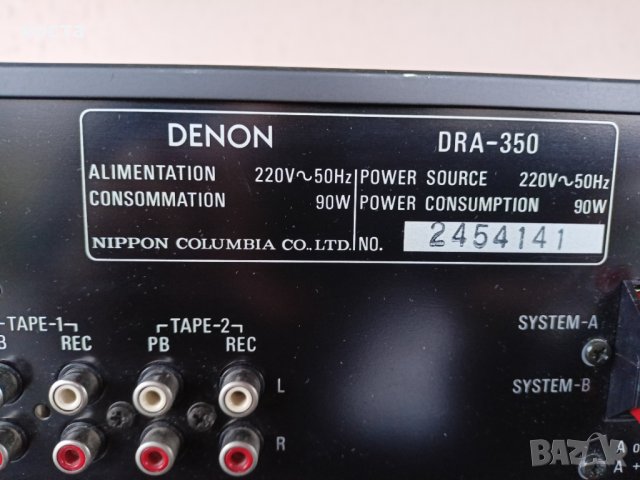 Denon DRA-350, снимка 10 - Ресийвъри, усилватели, смесителни пултове - 36879025