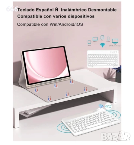 Калъф за таблет + клавиатура Samsung Galaxy Tab S10 Plus/ S10+ 12.4'' 2024, Samsung Galaxy Tab S9 FE, снимка 6 - Друга електроника - 52957066